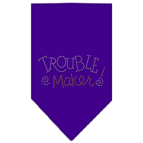 Trouble Maker Rhinestone Bandana Purple Large